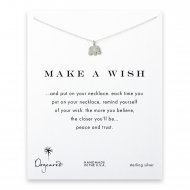 make a wish elephant necklace, sterling silver
