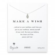 make a wish hamsa necklace, sterling silver