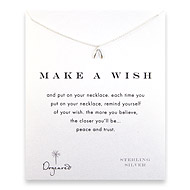 make a wish wishbone necklace, sterling silver