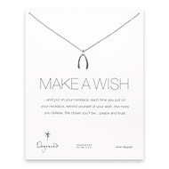 make a wish large wishbone necklace, sterling silver