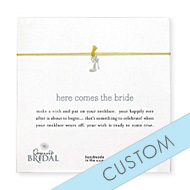 bridal make a wish necklace on silk