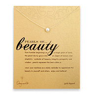 pearls of beauty gold dipped reminder necklace