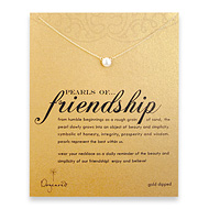 pearls of friendship gold dipped reminder necklace