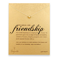 pearls of friendship gold dipped necklace with gold pearl