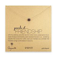 pearls of friendship gold dipped necklace with black pearl