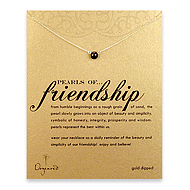 pearls of friendship gold dipped necklace with black pearl