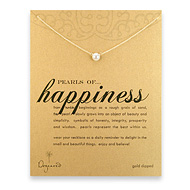 pearls of happiness gold dipped necklace