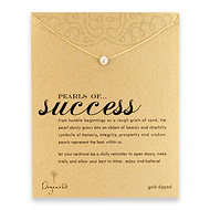 pearls of success gold dipped reminder necklace