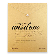 pearls of wisdom gold dipped reminder necklace
