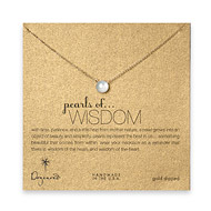 pearls of wisdom gold dipped reminder necklace