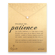 pearls of patience gold dipped necklace with white pearl