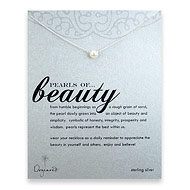 pearls of beauty sterling silver reminder necklace