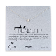 pearls of friendship white pearl necklace, sterling silver