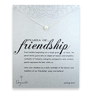 pearls of friendship sterling silver reminder necklace