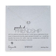 pearl of friendship gray pearl necklace, sterling silver