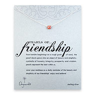 pearls of friendship sterling silver necklace with rose pearl