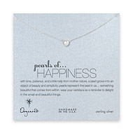 pearls of happiness white pearl necklace, sterling silver