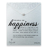 pearls of happiness sterling silver necklace with gray pearl