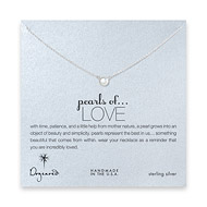 pearls of love white pearl necklace, sterling silver