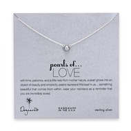 pearls of love gray pearl necklace, sterling silver
