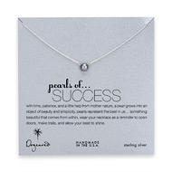 pearls of success sterling silver necklace with gray pearl
