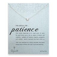 pearls of patience sterling silver necklace with white pearl