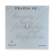 wrapped pink pearl sterling silver reminder necklace