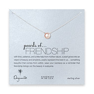 large pearls of friendship pink pearl necklace, sterling silver - 18 inch