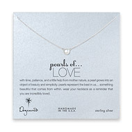 pearls of love sterling silver necklace - 18 inch