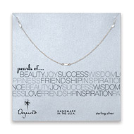 small white three pearls necklace, sterling silver