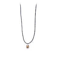 white pearl on navy waxed cotton, gold dipped toggle closure