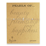 gold dipped small white pearls of toggle bracelet