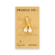 pearl earrings gold dipped