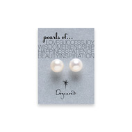 sterling silver pearl stud earrings