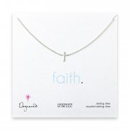 small cross necklace, sterling silver