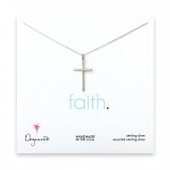 large cross pendant necklace, sterling silver