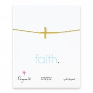 faith large cross bracelet, gold dipped