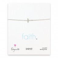 faith cross bracelet, sterling silver