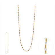 100 good wishes gold dipped white rice pearl necklace