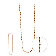 100 good wishes gold dipped mini goldstone bead necklace