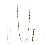 100 good wishes gold dipped mini onyx bead necklace