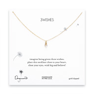 3 wishes pearl gold dipped necklace