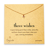 three wishes gold dipped necklace