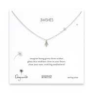 3 wishes pearl sterling silver necklace