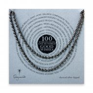100 good wishes sparkle necklace, charcoal silver dipped