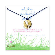 gold dipped what a wonderful world silhouette on navy waxed cotton