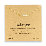 gold dipped balance bar necklace