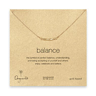 balance bar necklace, gold dipped