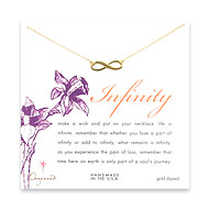 large gold dipped infinity necklace