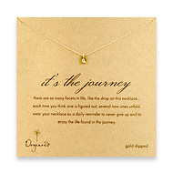 it's the journey gold dipped necklace